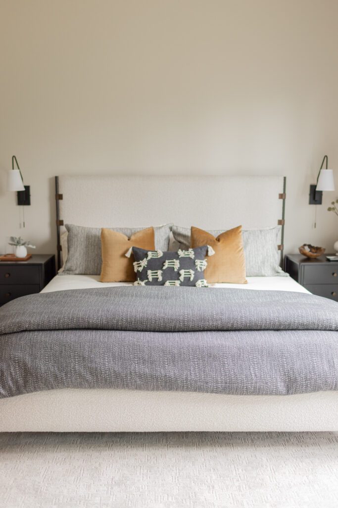 interior design luxury bedroom styling by Kirkendall Design in Tulsa, OK