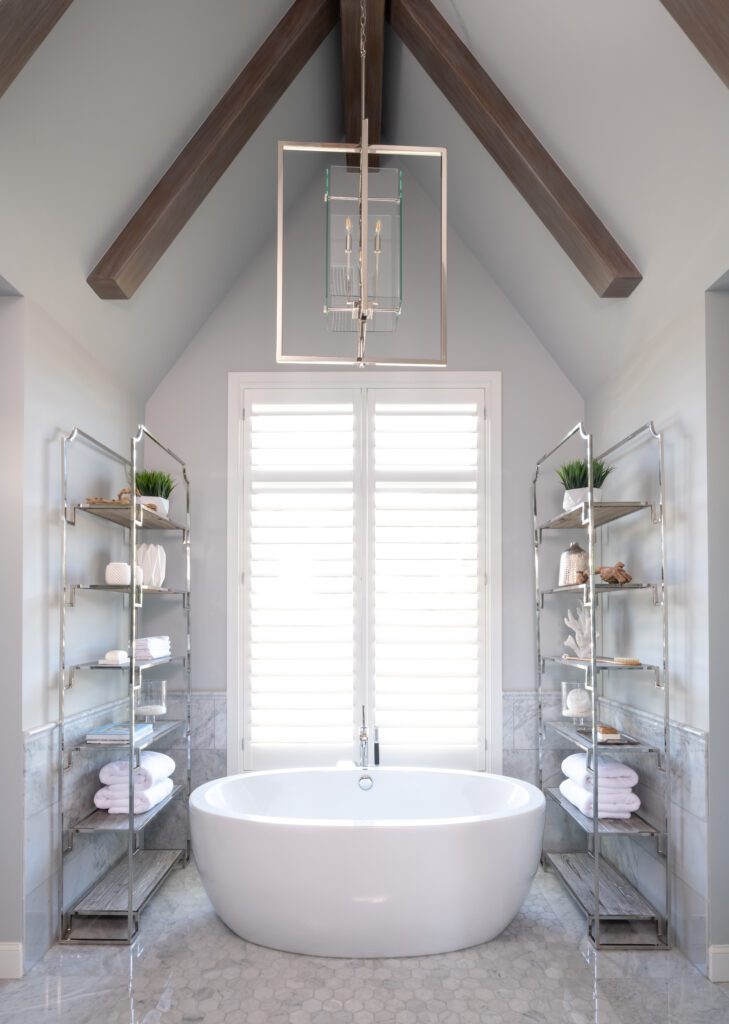 free standing tub interior design by Kirkendall Design