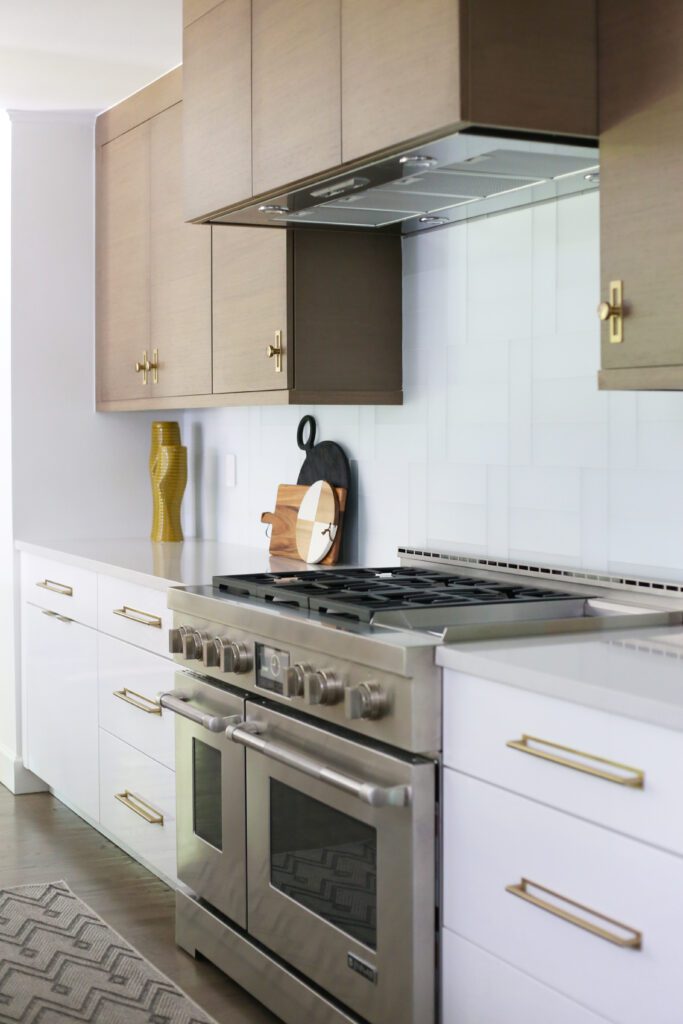 kitchen design with range hood interior design by Kirkendall Design in Tulsa, OK