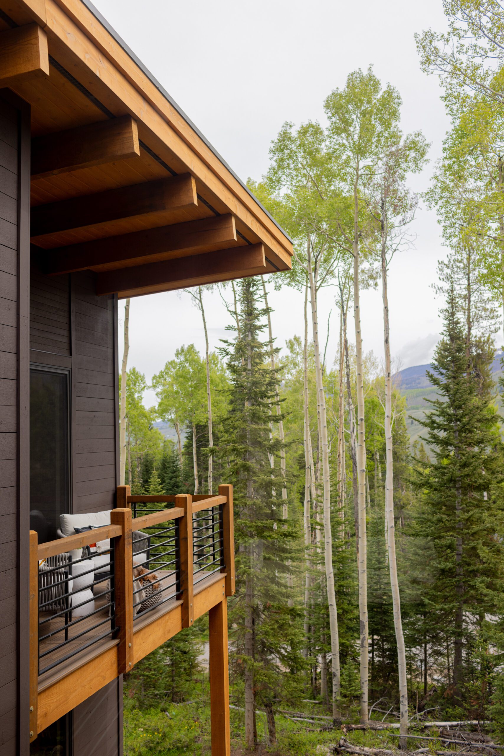 outdoor patio from silverthorne home, luxury interior design by Kirkendall Design of Tulsa, OK