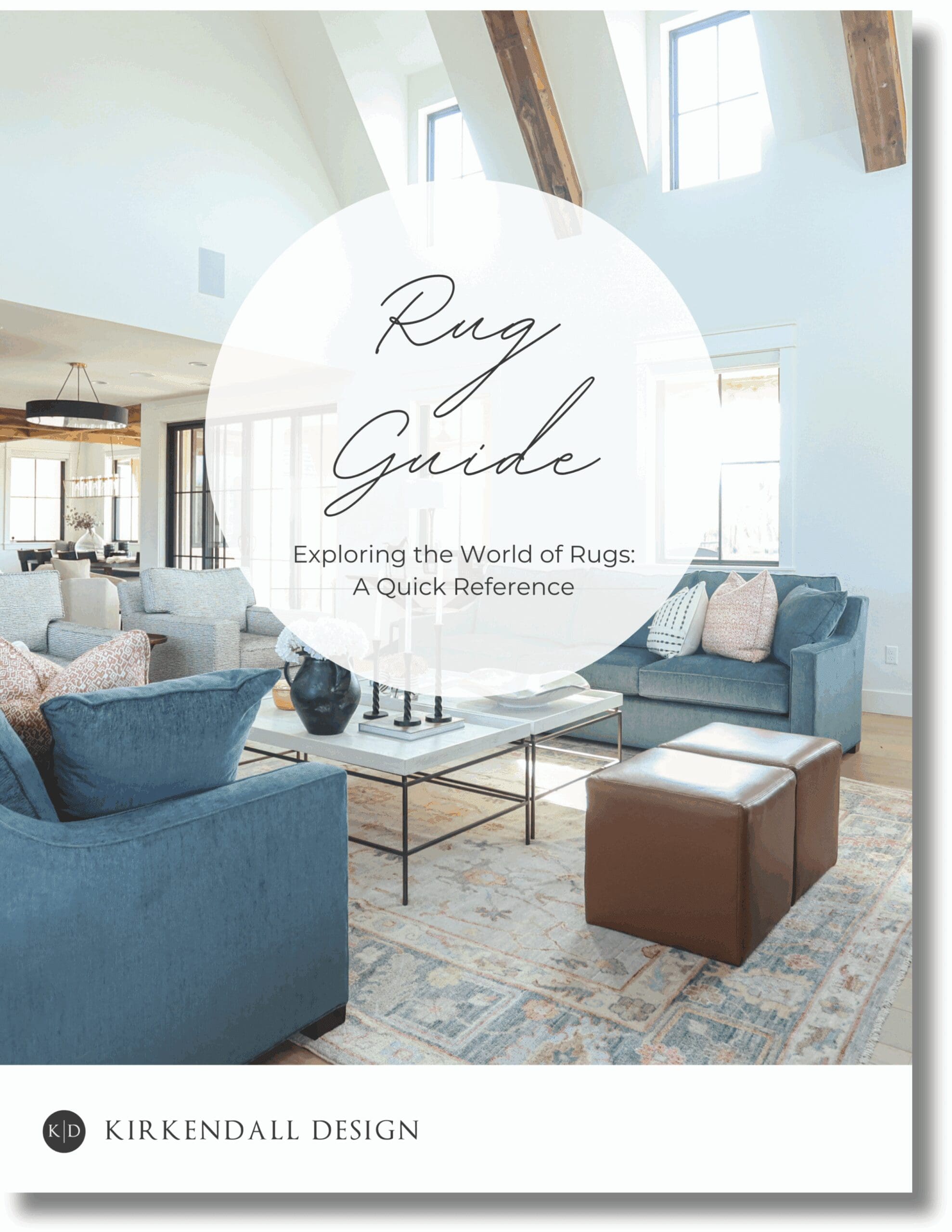 front image of Rug Guide freebie pdf created by Kirkendall Design in Tulsa OK