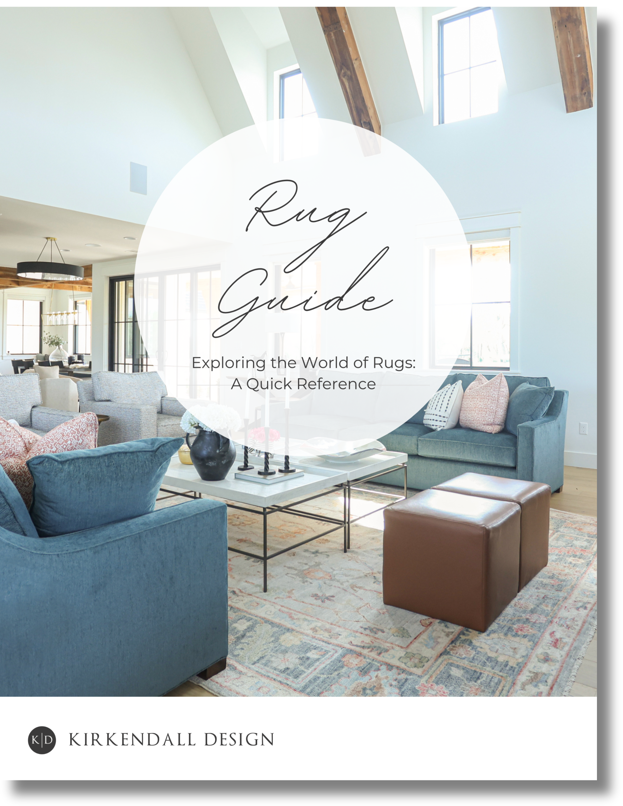 front image of Rug Guide freebie pdf created by Kirkendall Design in Tulsa OK