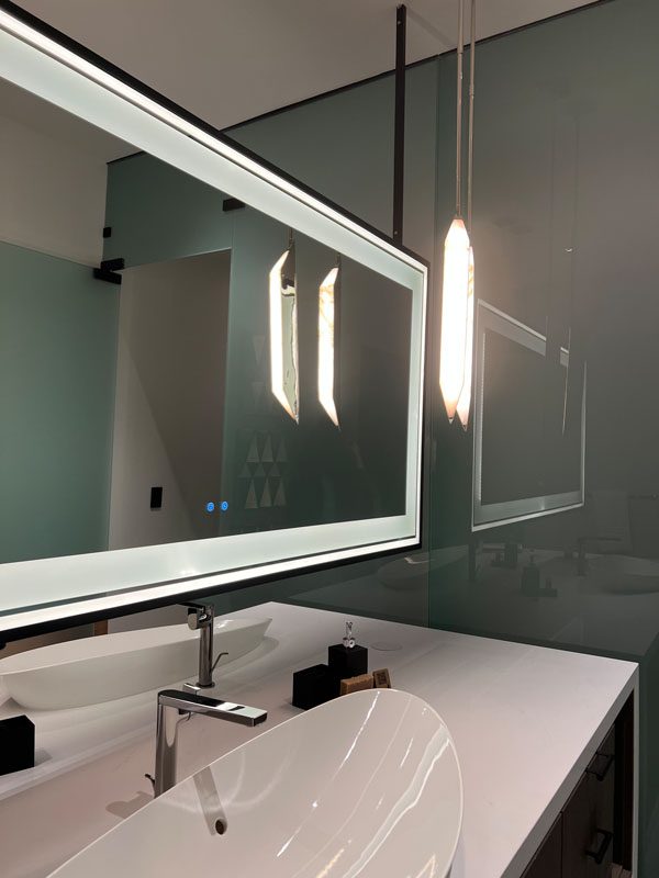 NKBA 2025 award-winning primary bathroom featuring dual floating vanities.