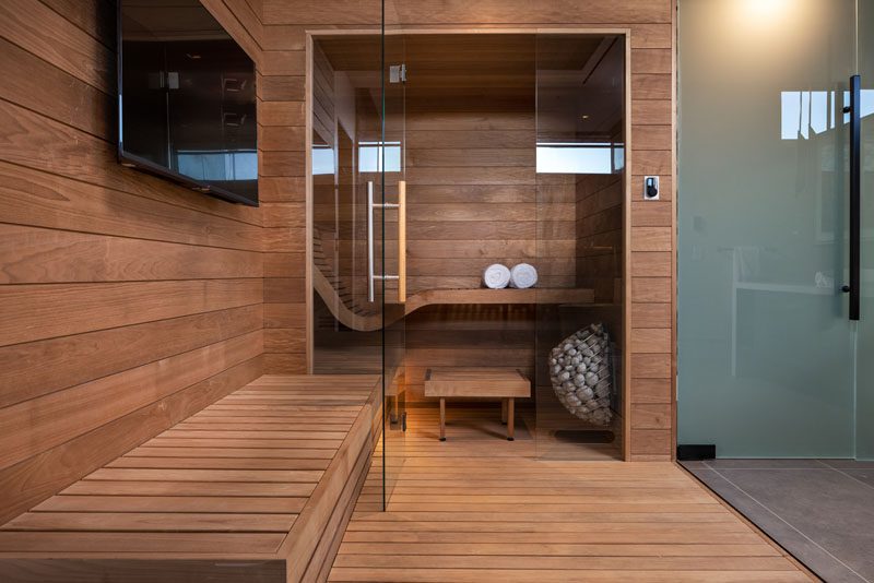 Cedar sauna from the TNAH 23" primary bathroom