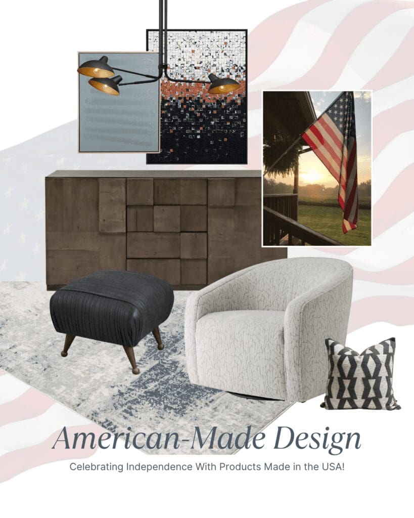 Selections of American-made furniture from our exclusive trade accounts, made available to our interior design clients.