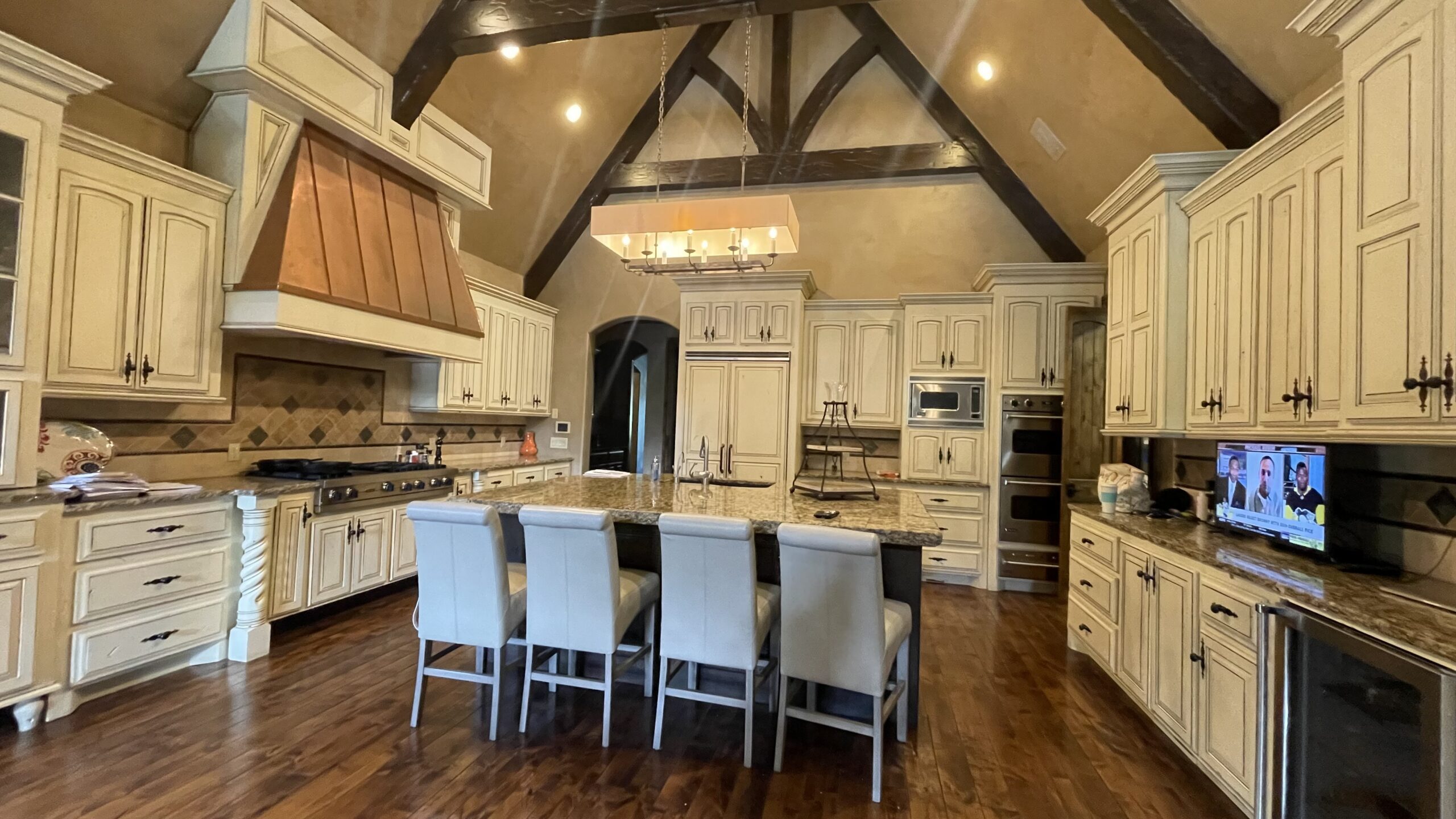 Old World Kitchen in Tulsa before & after, luxury interior design by Kirkendall Design